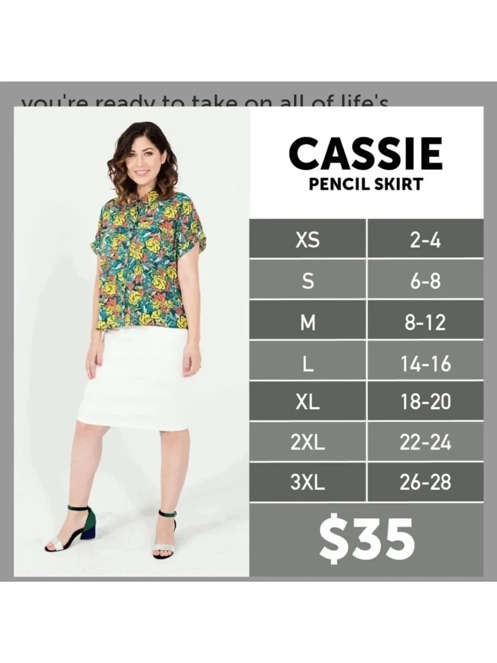 Lularoe Cassie Pencil Skirt Small Geometric Green Orange